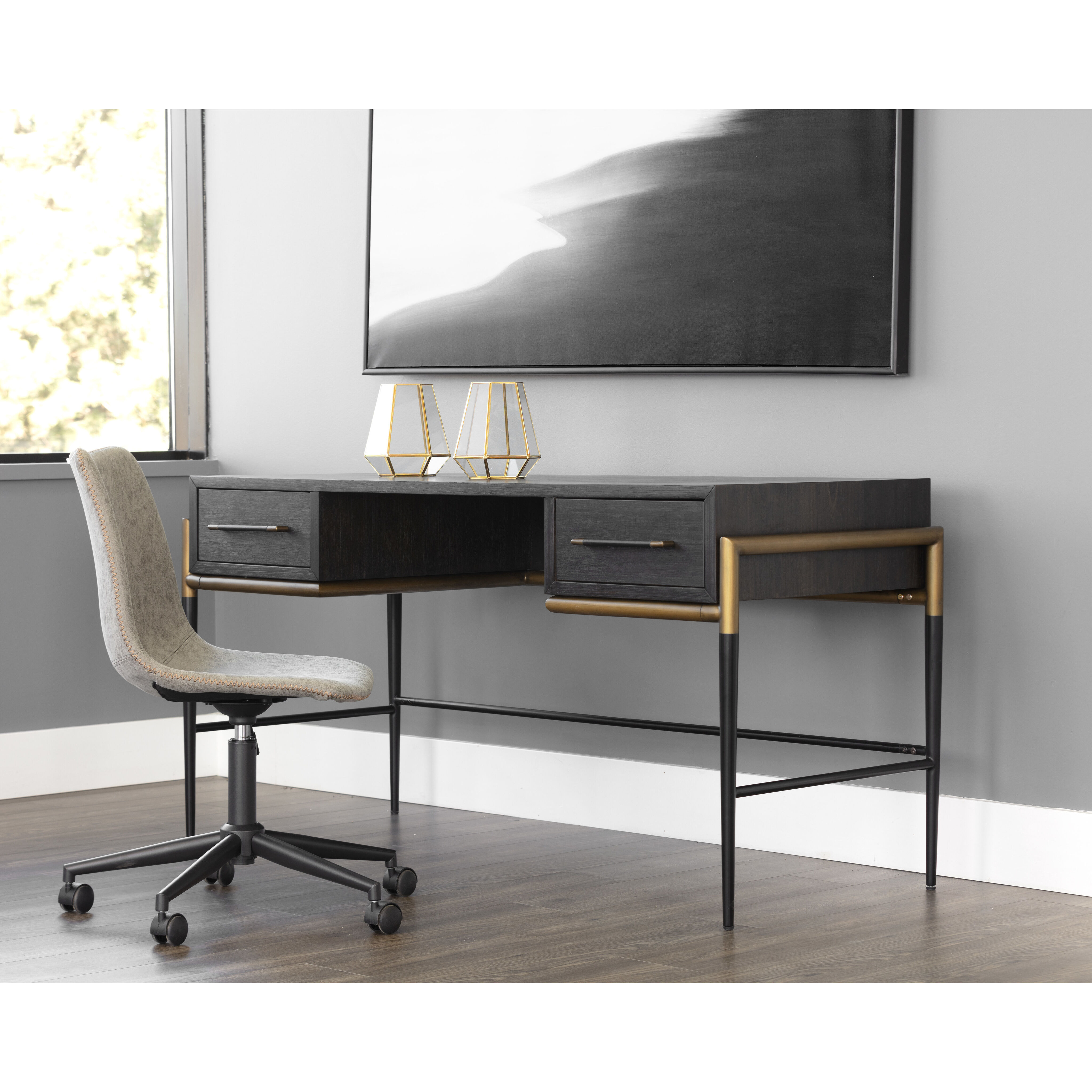 Weldrick 60 X 25.25 inch Espresso Desk